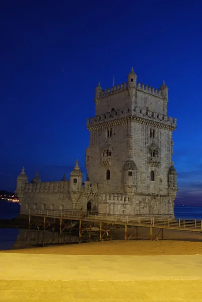 Wieża Belém w Lizbonie, Portugalia (zachód słońca) — Zdjęcie stockowe