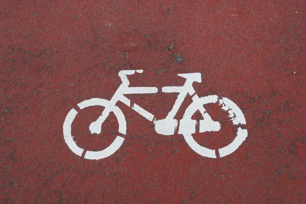 明るい日に自転車レーン — ストック写真