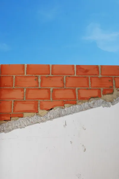 Brick wall (under construction) — Stock Photo, Image