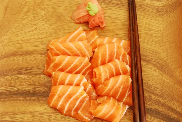 Comida de sashimi con salmón — Foto de Stock