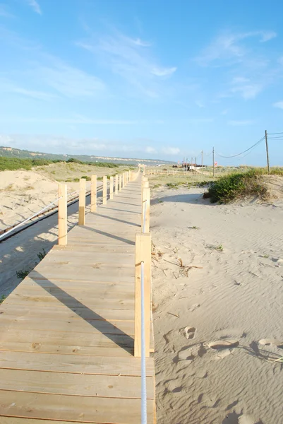 Boardwalk belépő a strandon — Stock Fotó