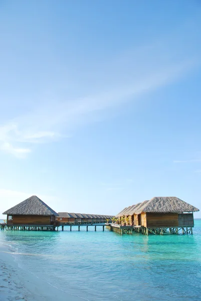 Water villa's in de Maldiven — Stockfoto