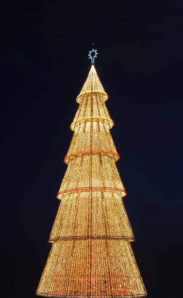 Bello albero di Natale alto — Foto Stock