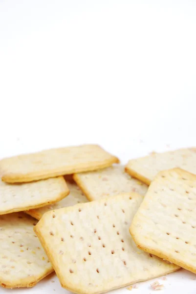 Bunch of rectangular cheese crackers — Stock Photo, Image