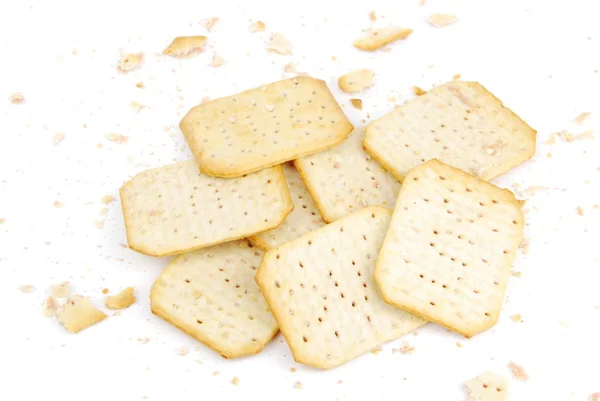 Un mucchio di cracker rettangolari — Foto Stock