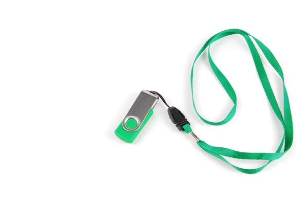 Zelené pero disk — Stock fotografie