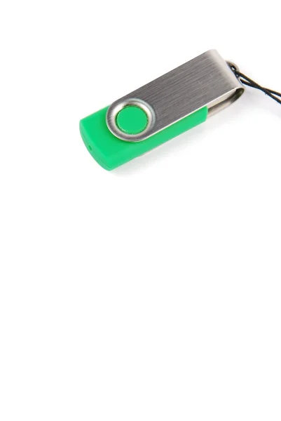 Grüner USB-Stick — Stockfoto
