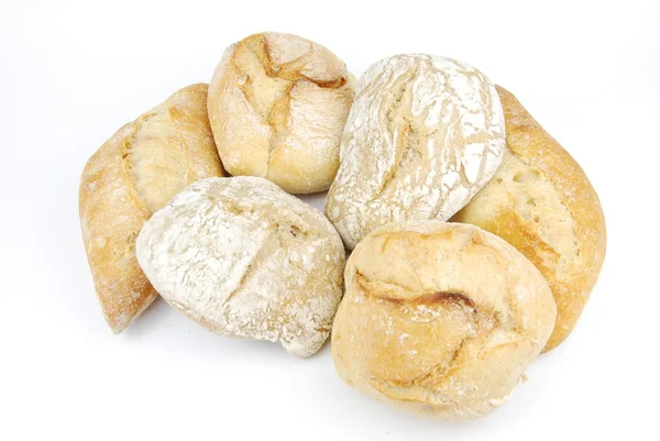 Ramo de pan blanco fresco y casero — Foto de Stock