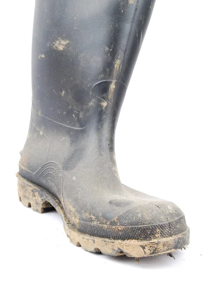 A fehér fekete gumi boot — Stock Fotó