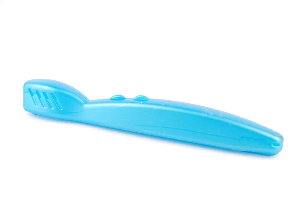 Caso escova de dente azul — Fotografia de Stock
