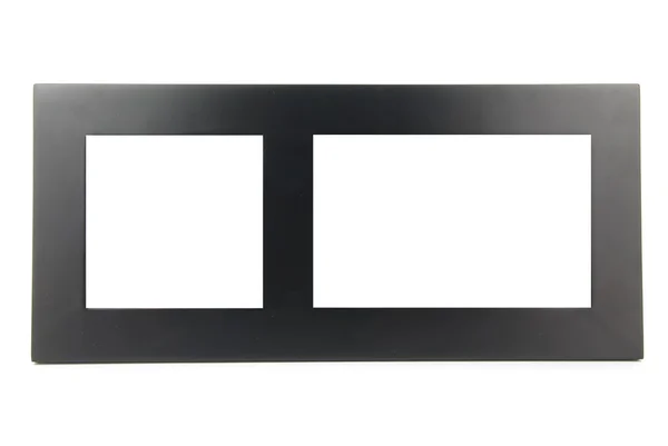 Schwarzer Fotorahmen auf Weiß — Stockfoto