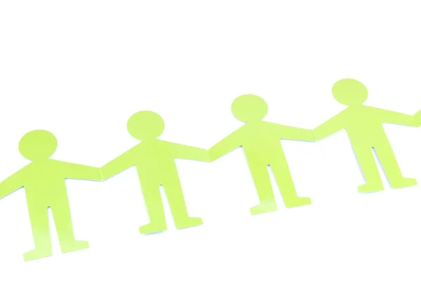 Social networking with green figures — Stock Photo, Image