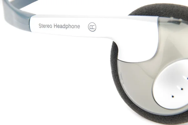 Fecho de fones de ouvido em branco — Fotografia de Stock