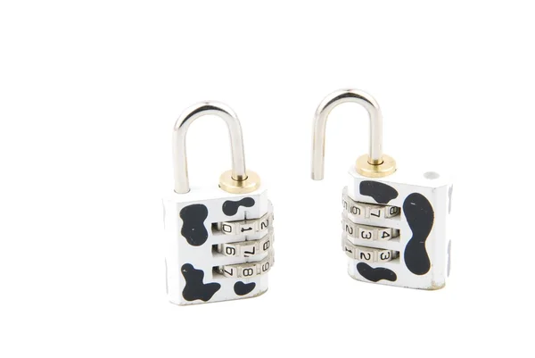 Cow pattern combination padlock — Stock Photo, Image