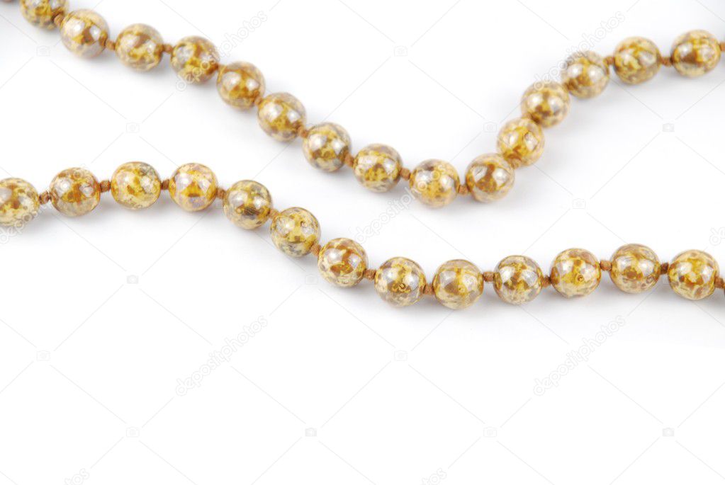 Pearl necklaces on white