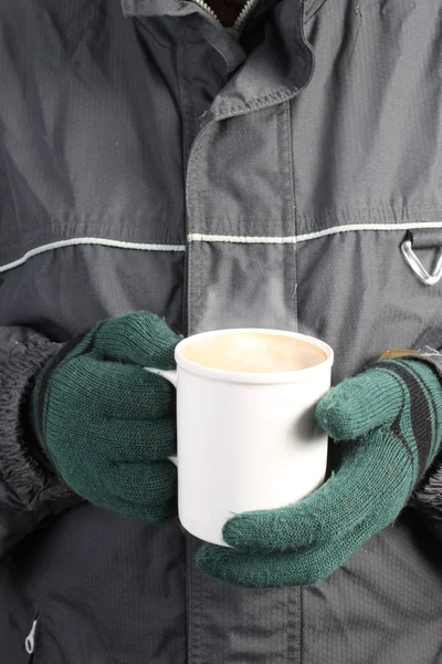 stock image Warm drink in Winter