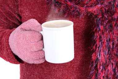 Warm beverage in Winter clipart