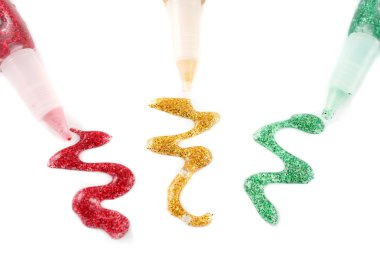 Sparkle glue pens clipart