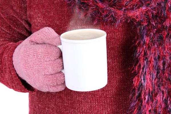 Warm beverage in Winter — Stockfoto