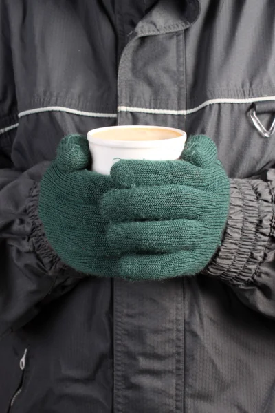 Warmes Getränk im Winter — Stockfoto