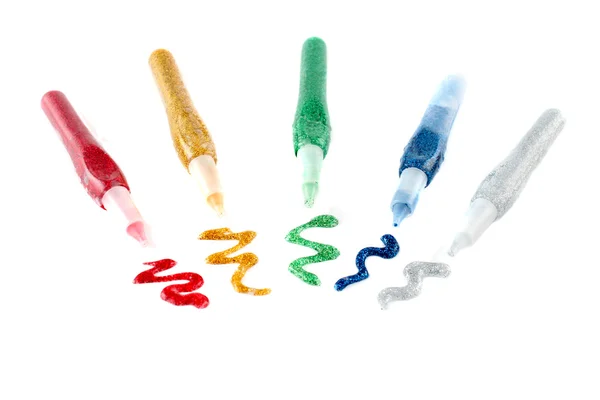 Блестящие клеевые ручки — стоковое фото