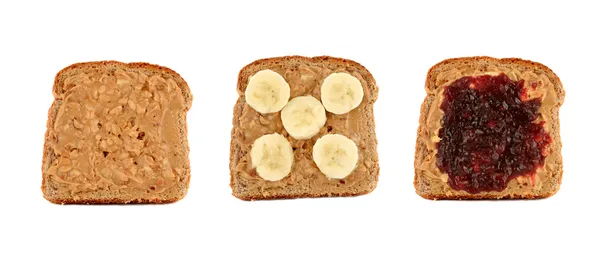 Peanut butter toast — Stock Photo, Image