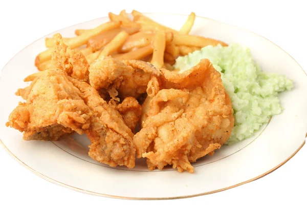 Southern fried chicken dinner — Stock Photo, Image