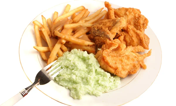Southern fried chicken dinner — Stock Photo, Image