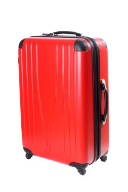 Isolated red suitcase clipart