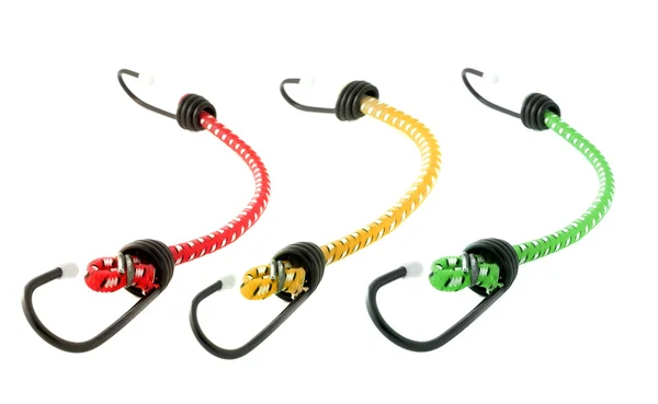 Cordões de corda de bungee coloridos — Fotografia de Stock