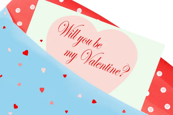 Will you be my valentine? card — Stock Photo, Image