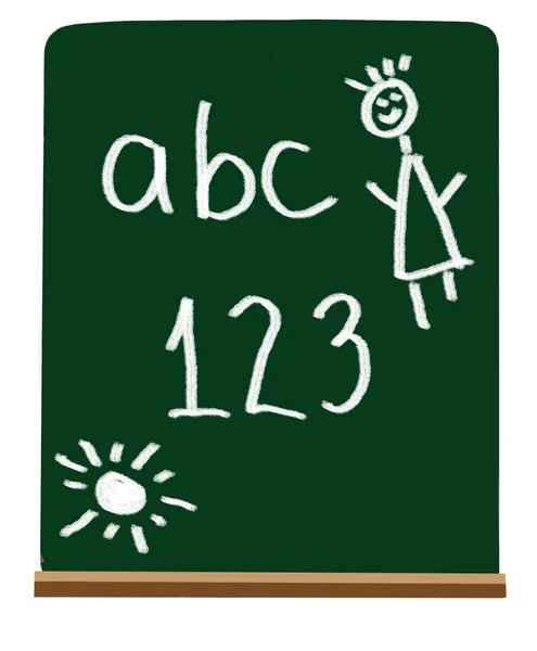 Primary school letters and numbers — Stock Photo, Image