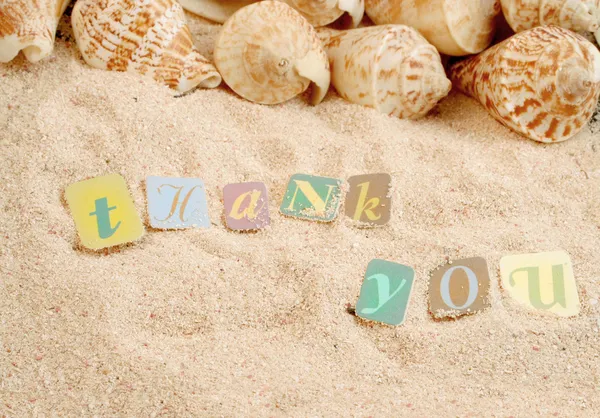 Grazie sulla sabbia — Foto Stock