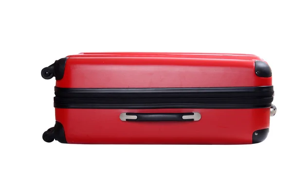 Izolované červený kufr — Stock fotografie