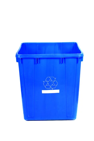 Recycling blue bin — Stock Photo, Image
