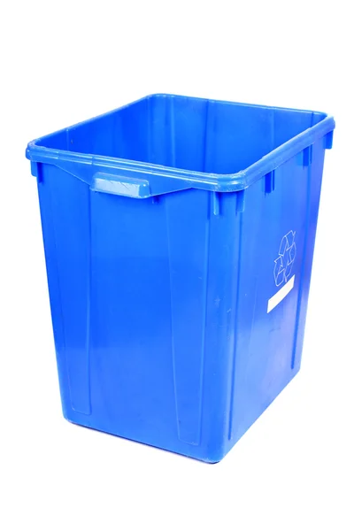 Recyclage poubelle bleue — Photo