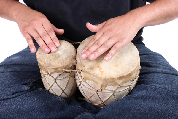 Bongo drumming hands — Stock Photo, Image