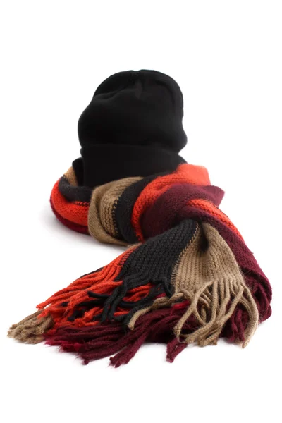 Зимовий шарф і капелюх — стокове фото