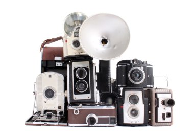 Antique cameras clipart