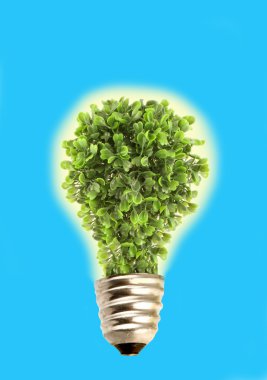 Eco tree lightbulb clipart