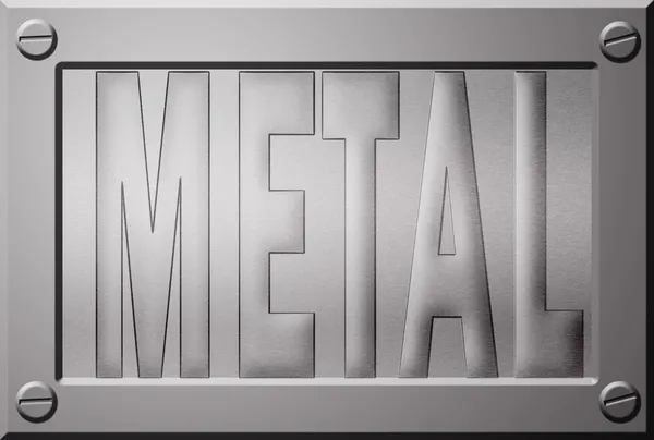 Placa de metal em relevo — Fotografia de Stock