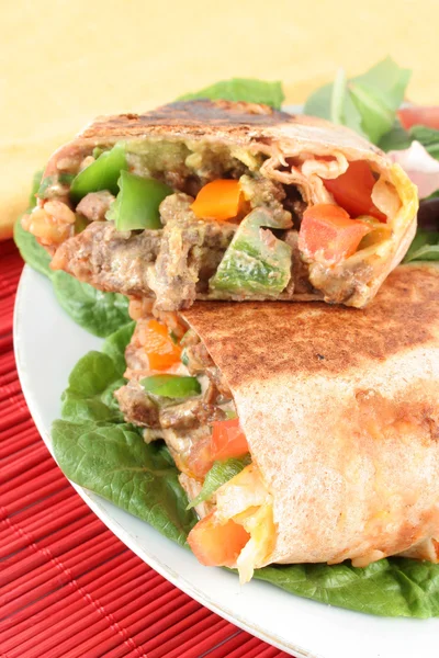 Mexikansk biff burrito — Stockfoto