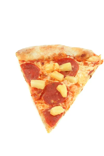 Pepperoni pizza met ananas — Stockfoto