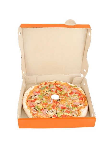 Presunto e pizza de pimenta — Fotografia de Stock