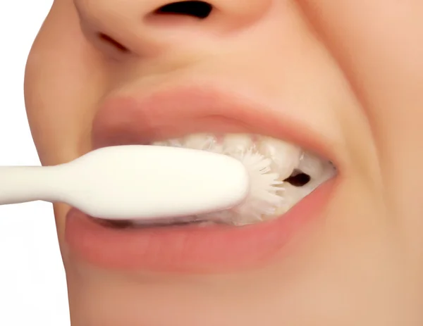 Borsta tänderna — Stockfoto