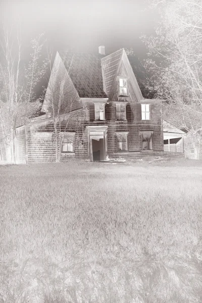 stock image Haunted house in the fog