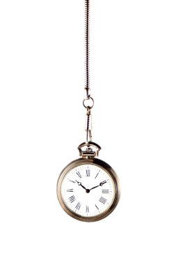 Silver pocket watch clipart