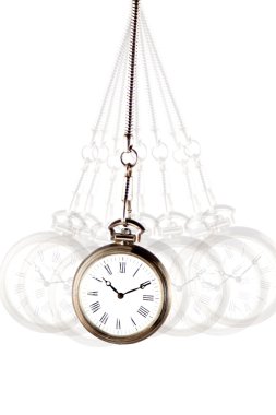 Silver pocket watch clipart