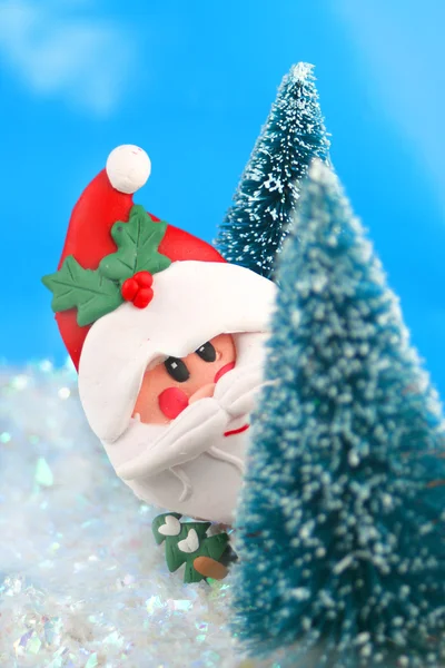 Hiding Santa Claus — Stock Photo, Image