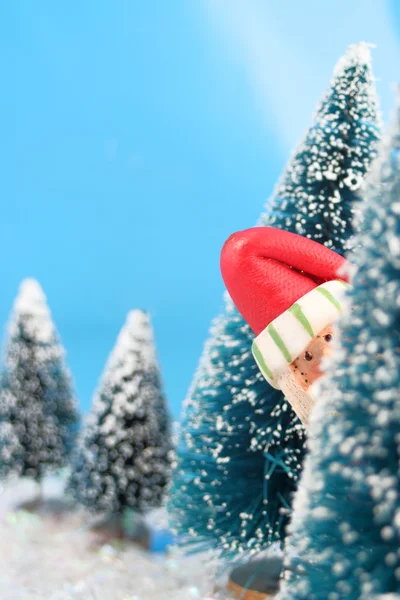 Escondendo Papai Noel — Fotografia de Stock